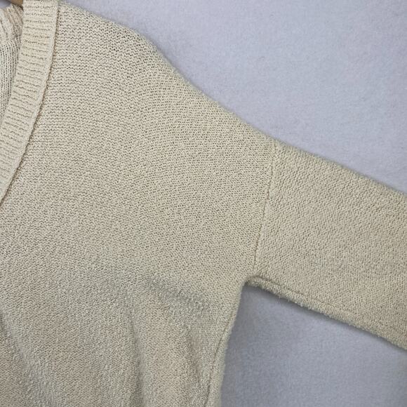 EILEEN FISHER Sweater S Organic Cotton Boucle Boxy Cardigan Button Up Off White - Picture 6 of 12